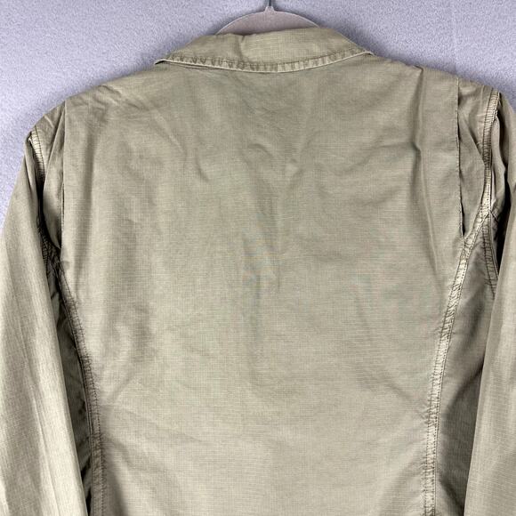 NSF Safari Blazer Jacket Womens Large Green Military Lightweight Cotton Utility - Picture 11 of 14
